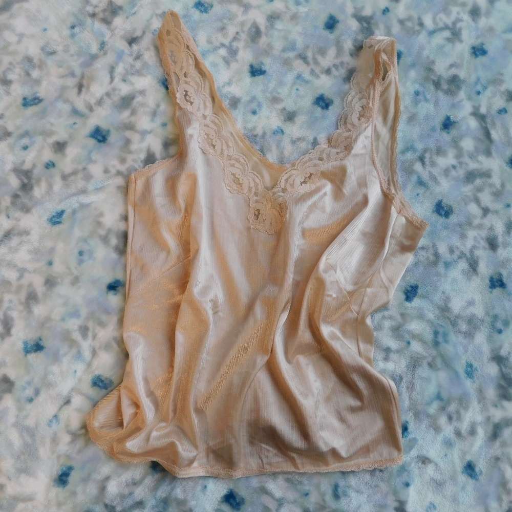 Cream Lace and Satin Camisole